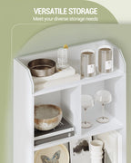 Étagère cube à poser sur pieds de style bibliothèque -