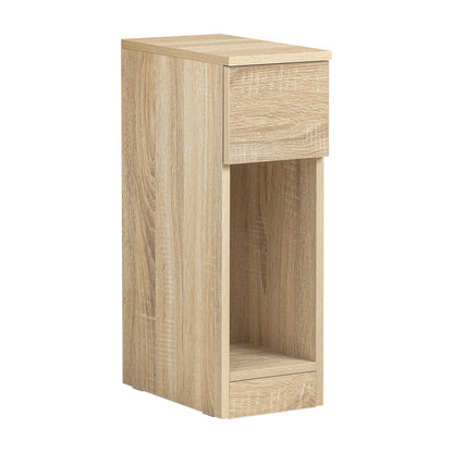 Table de chevet naturel étroite en bois -