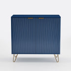 Table de chevet sans tiroir bleu -