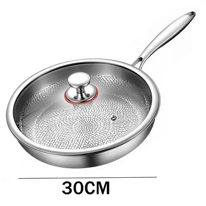 Poêle inox pour induction et cuisine tradition comme gastronomique - 30cm Poêle inox