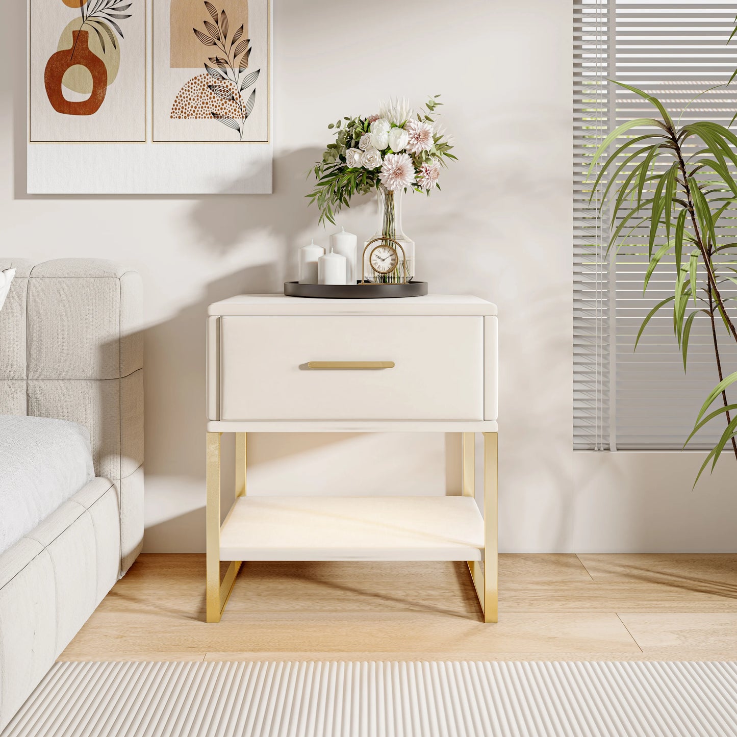 Table de chevet industriel de luxe -