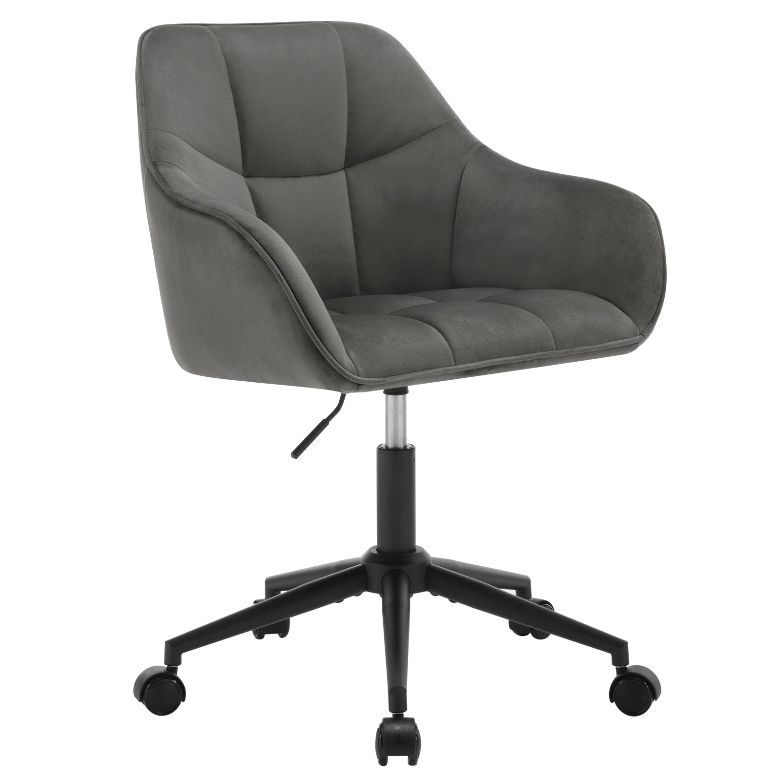 Chaise de bureau pivotante en velours -