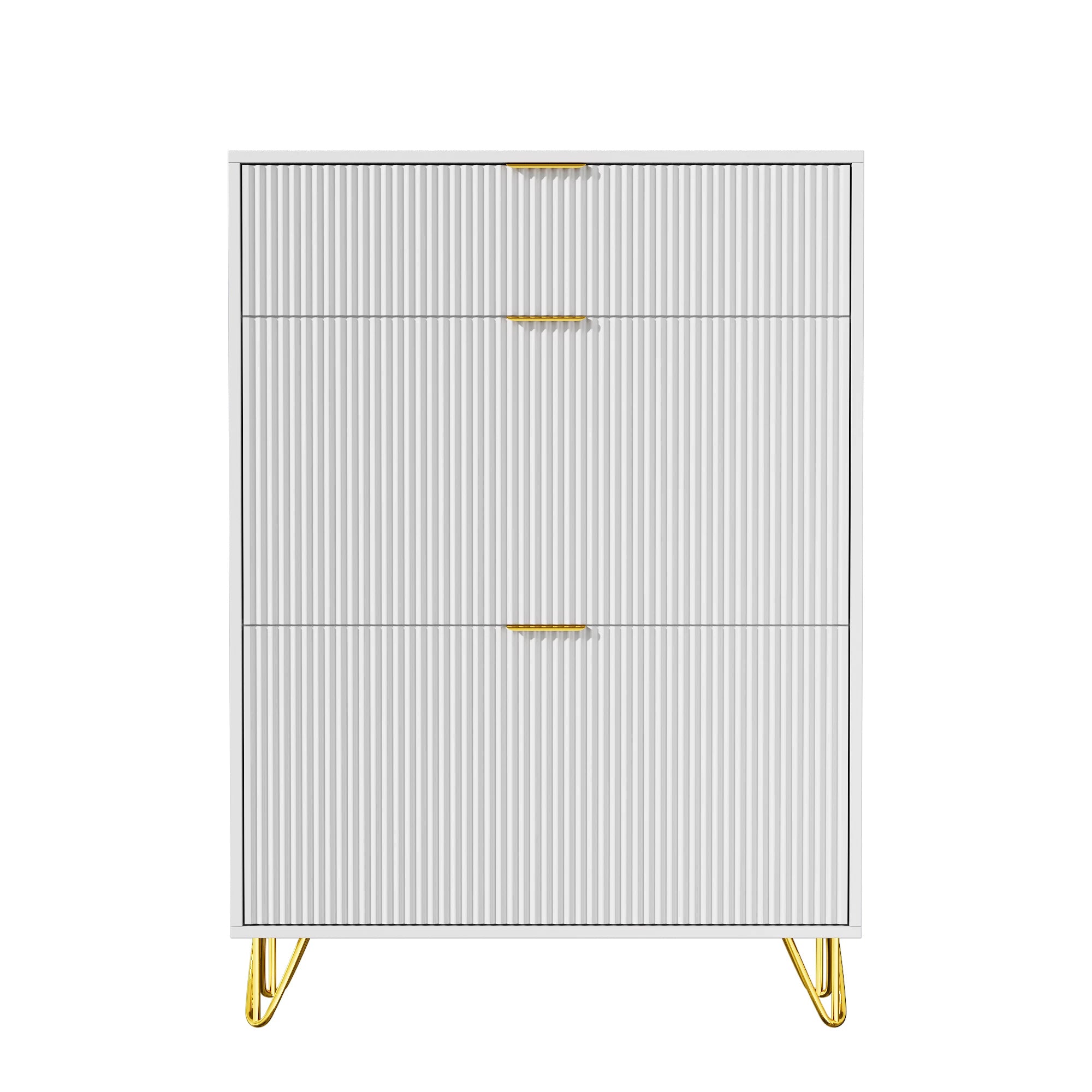 Meuble à chaussure motif ondulé 80x24x118.5cm -