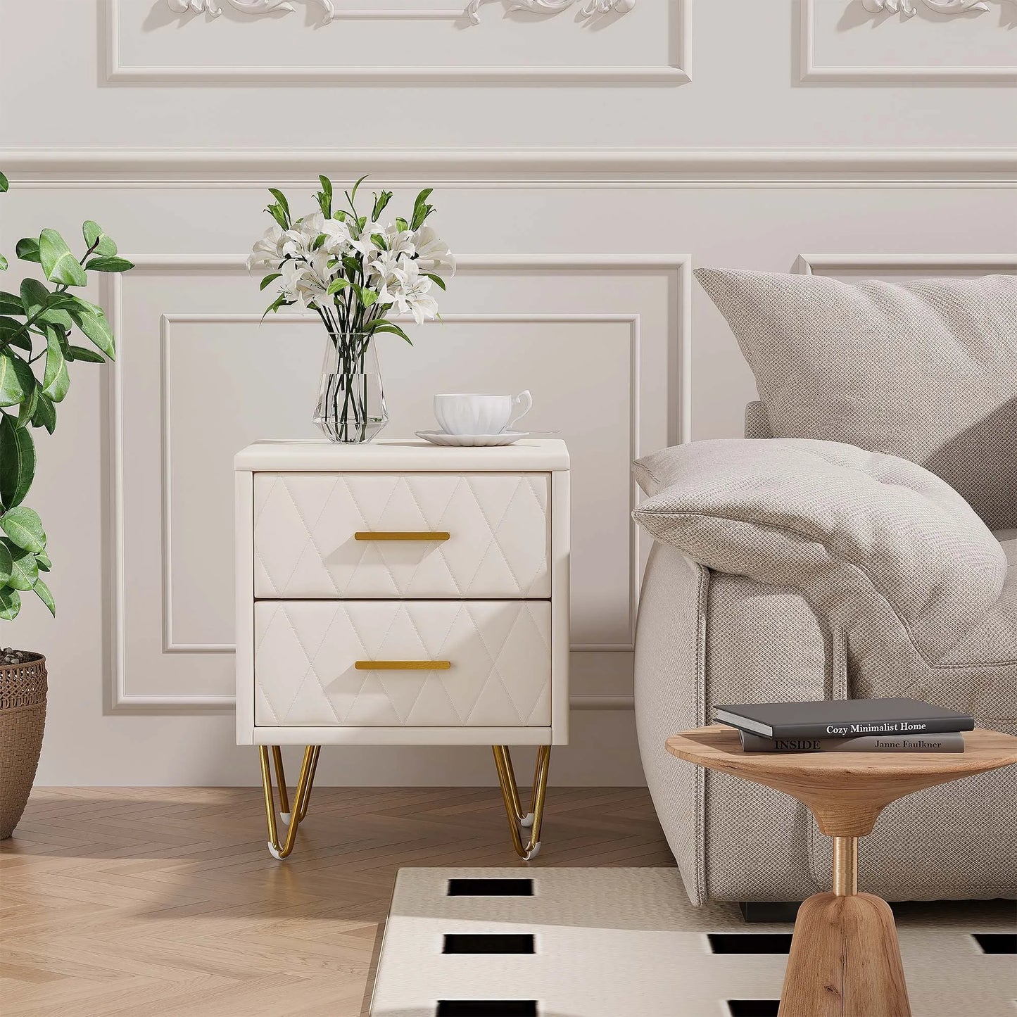 Table de chevet hauteur moyen 2 ensembles de luxe -