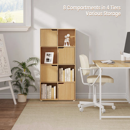 Étagère cube en bois à 8 compartiments -