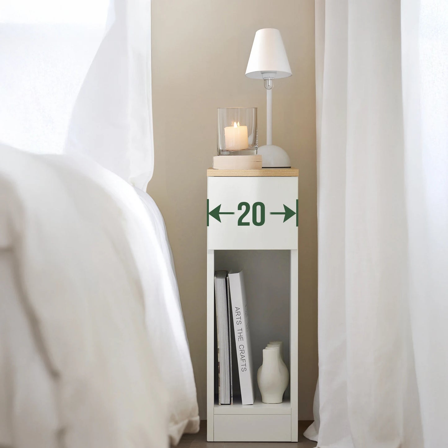 Table de chevet 2 pièces ensembles pour chambre de couple -