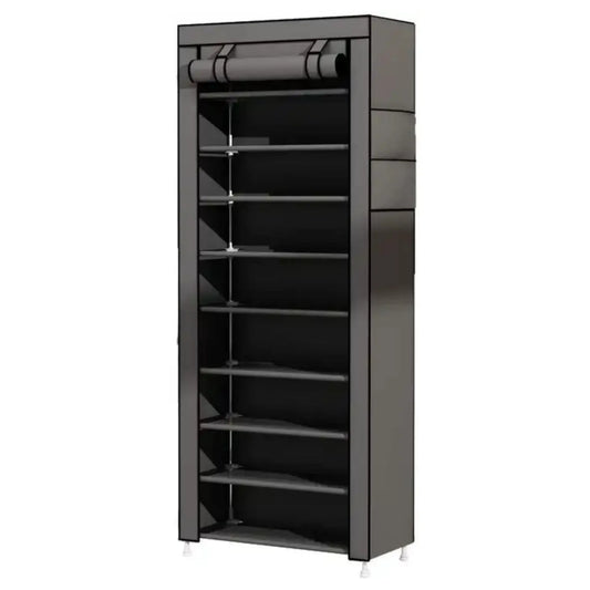 Étagère chaussures en tissu et métal 160x60x30 cm -