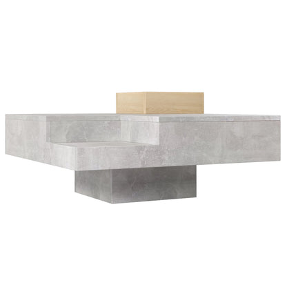 Table basse carrée avec rangement sur le coté 72x72x30cm -