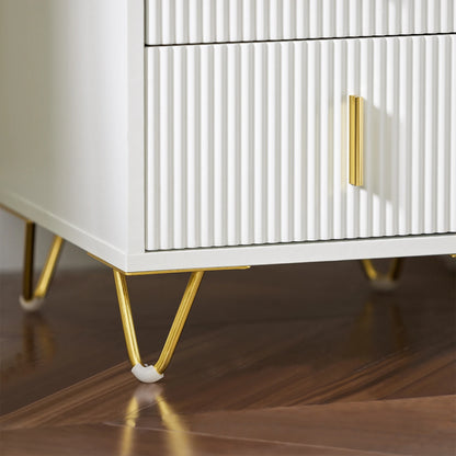 Table de chevet vintage moderne avec 2 tiroirs à 1pièce -