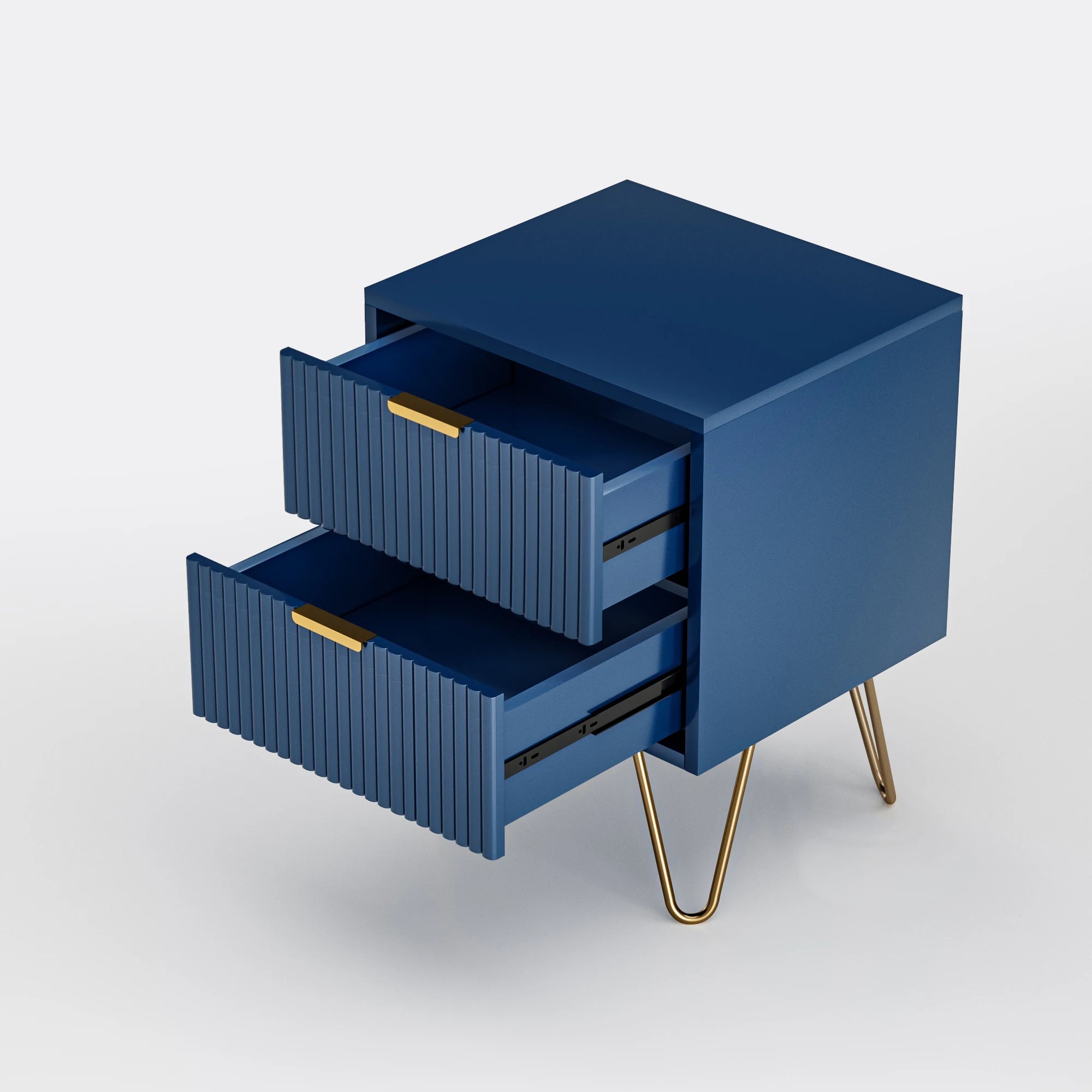 Table de chevet sans tiroir bleu -