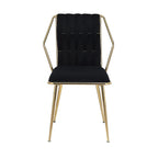 Chaise salle à manger couleur noir lot de 2 pièces avec accoudoirs -