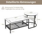 Table basse en marbre design 2 ensembles -