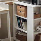 Meuble de rangement à roulettes blanches 60x75x35cm -