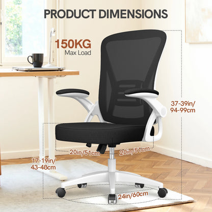 Chaise de bureau roulante avec accoudoirs -