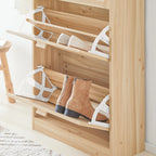 Meuble à chaussures de 3 rabats et à hauteur vertical -