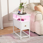 Table de chevet 1 tiroir blanc -