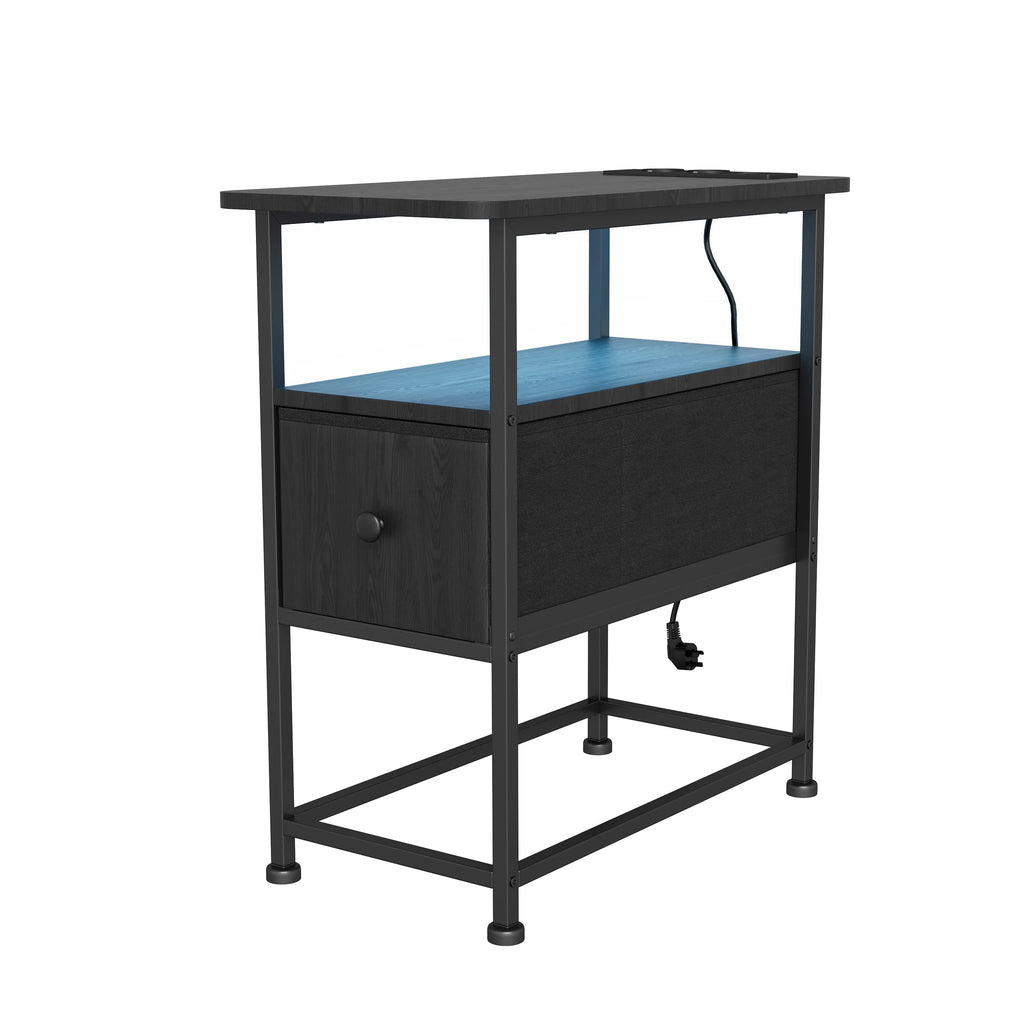 Table de chevet noir moderne design LED -