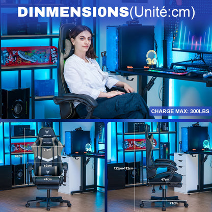 Chaise de bureau pas cher avec coussin et ajustable -