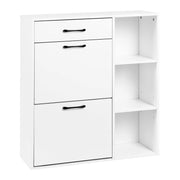 Meuble à chaussure moderne blanc - Blanc 90cm x 30cm x 80,2cm