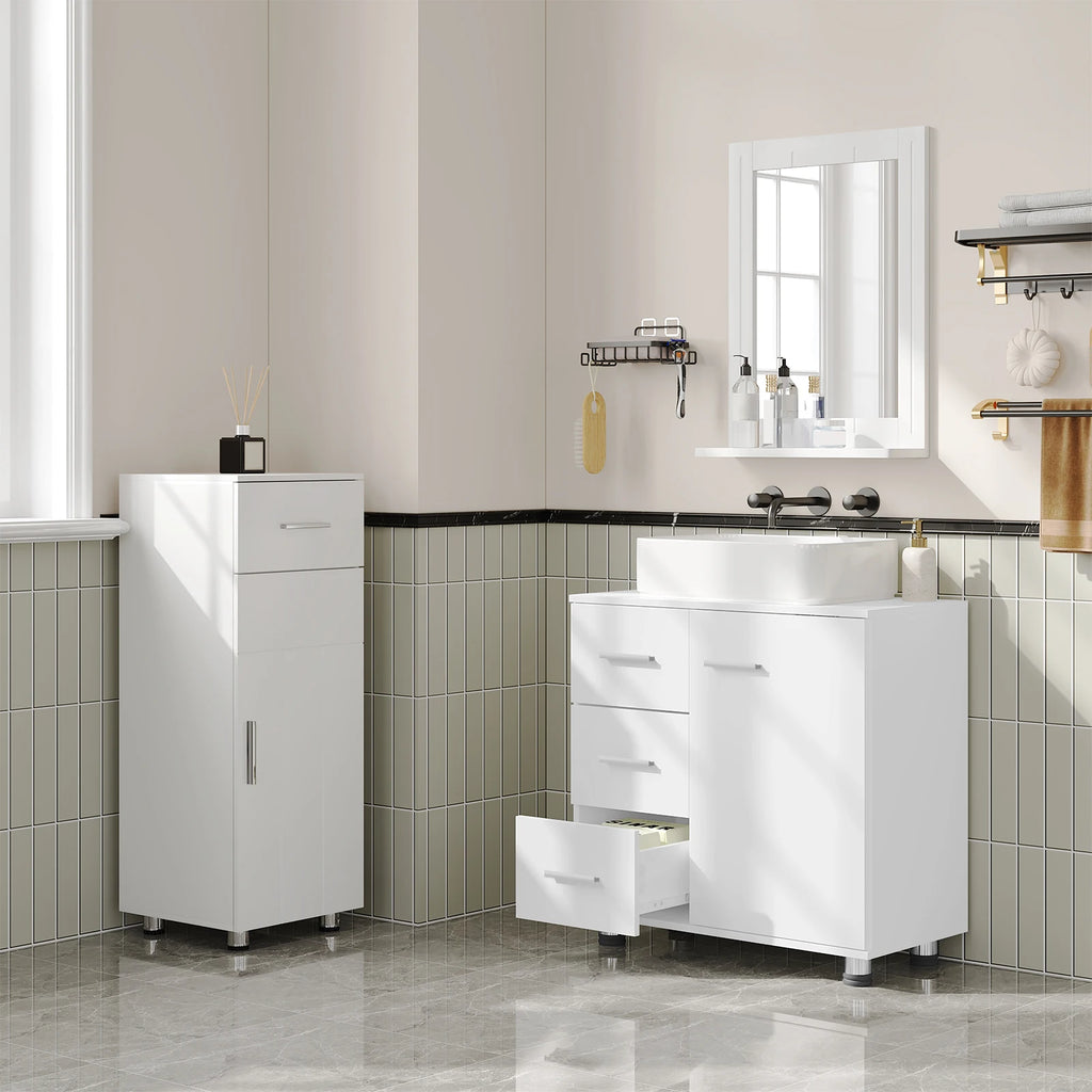 Meuble de rangement à tiroirs blanc -