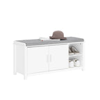 Meuble à chaussure avec banc et compartiments étroits -