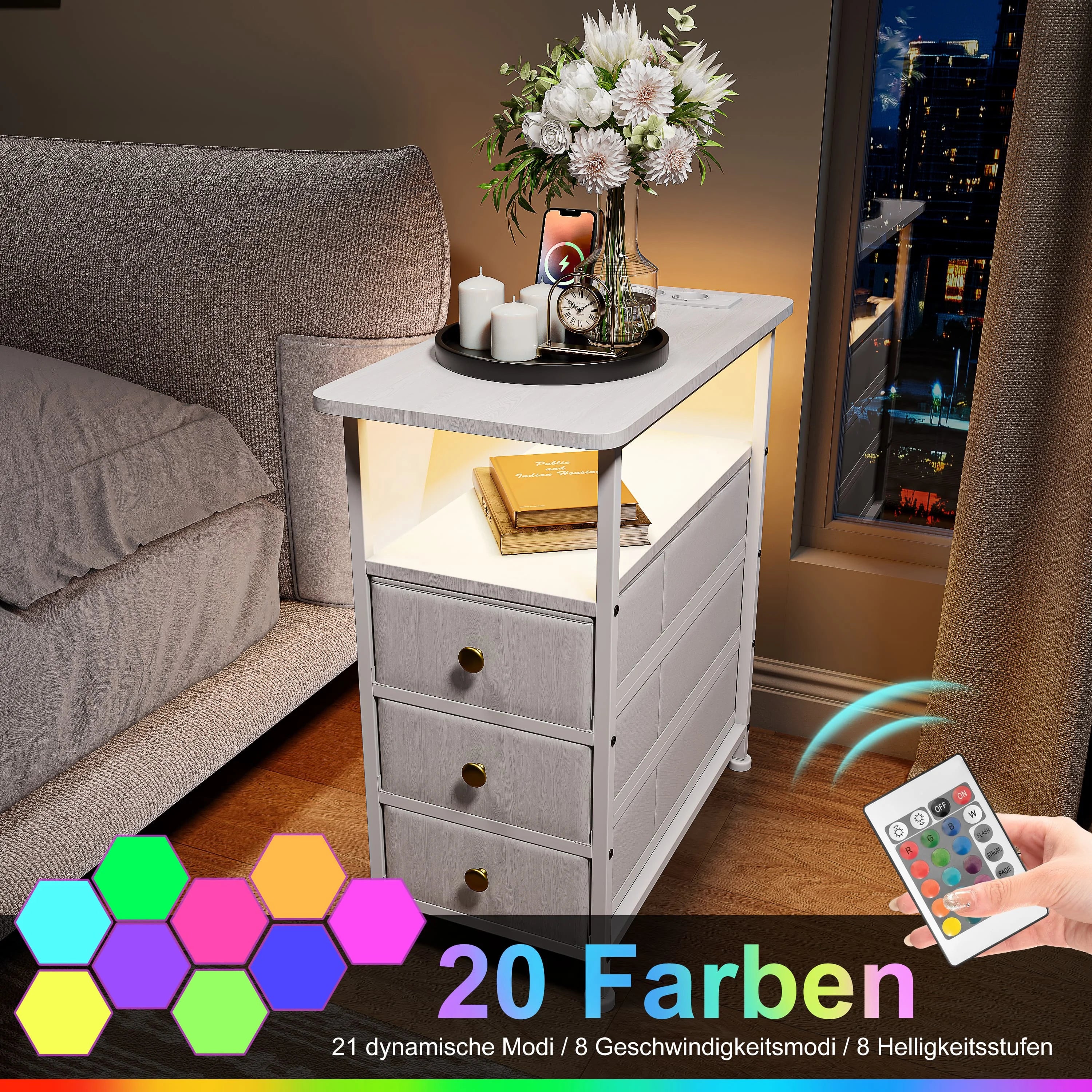 Table de chevet structure métallique -