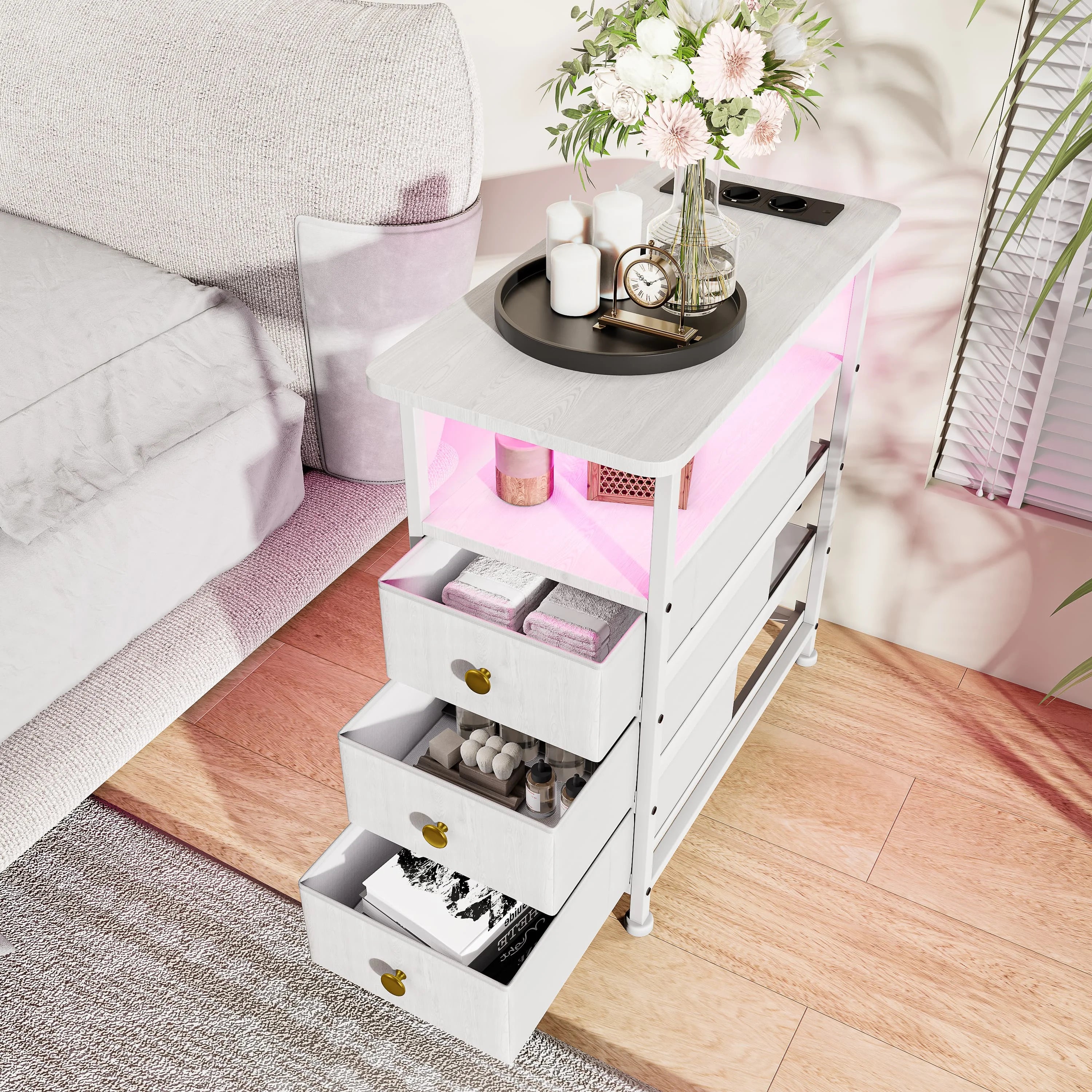 Table de chevet structure métallique -