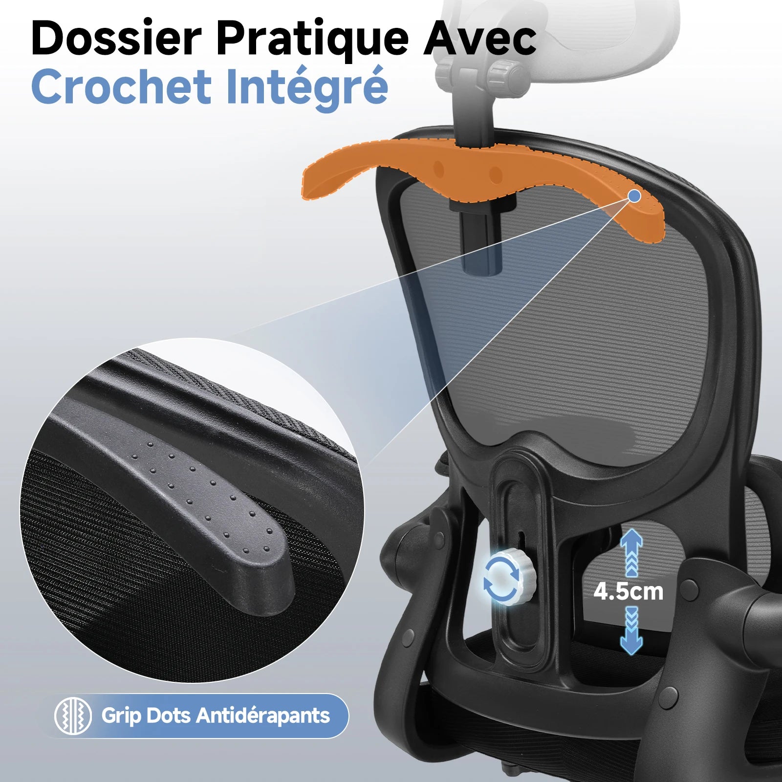 Chaise de bureau beige tendance et ergonomique -