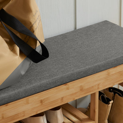 Meuble à chaussure avec assise en bois de bambou -