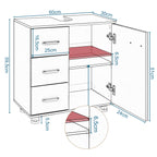 Meuble de rangement à tiroirs blanc -