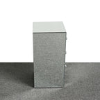 Table de chevet argent 3 tiroirs -