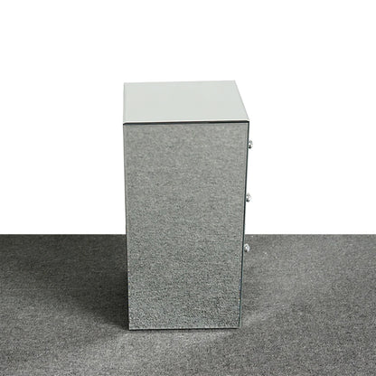 Table de chevet argent 3 tiroirs -