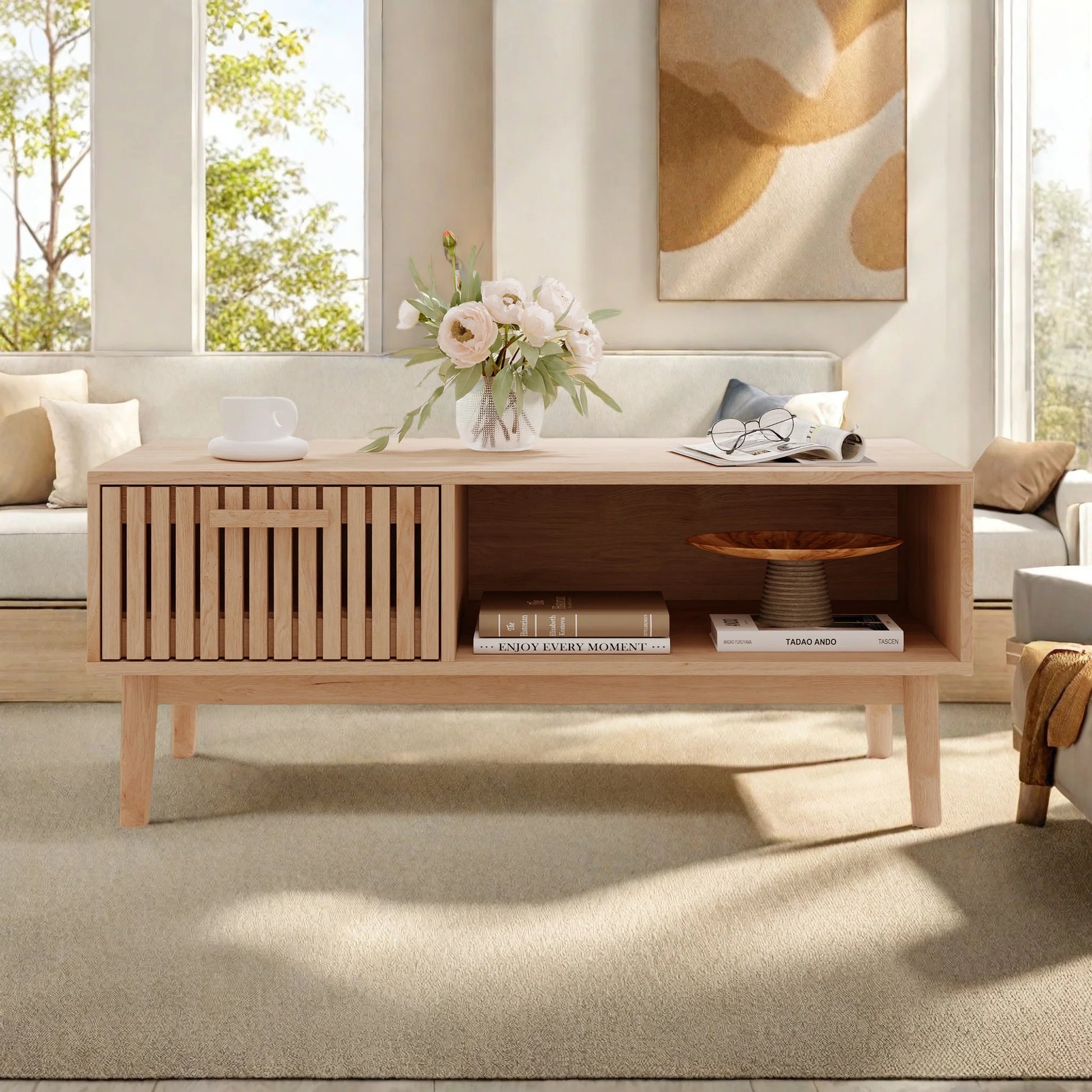 Table basse salon en bois magnifique -