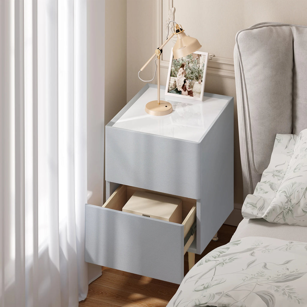 Table de nuit grise pour canapé ou chambre 1 pièce -