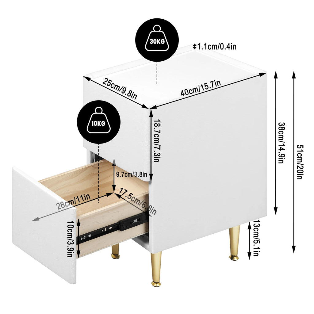 Table de nuit grise pour canapé ou chambre 1 pièce -