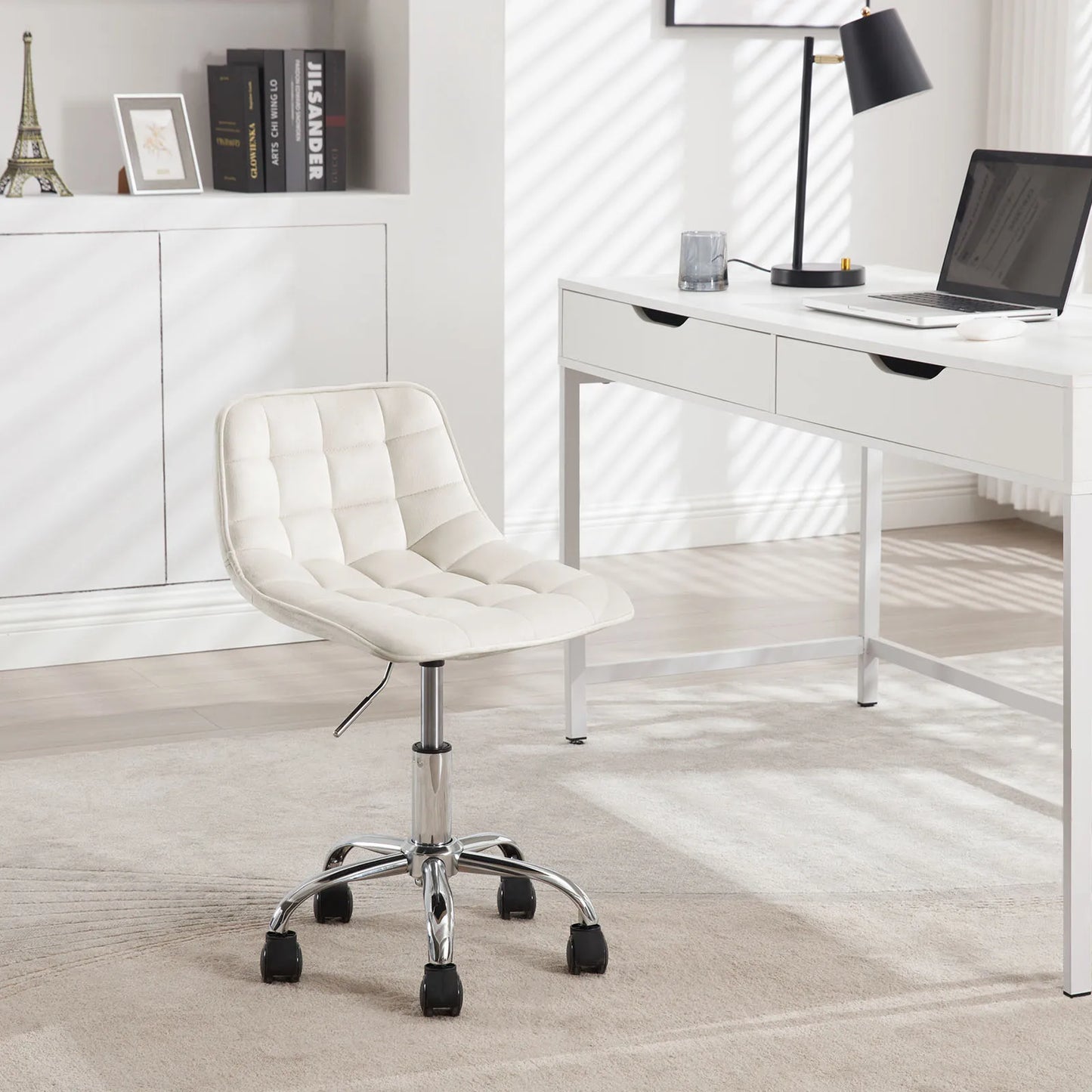 Chaise de bureau sans accoudoirs avec roulette -