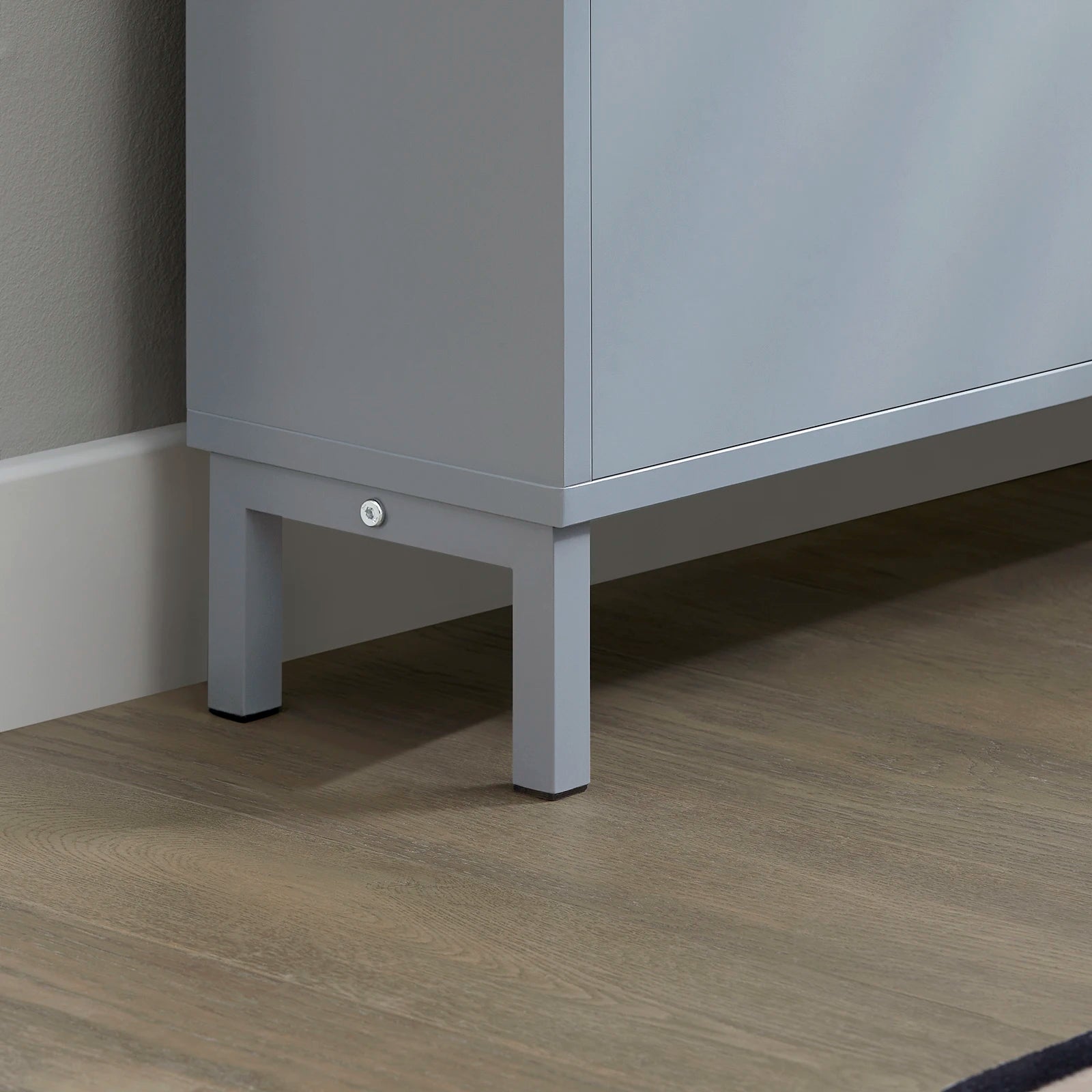 Meuble à chaussure étagère gris -