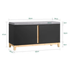 Meuble à chaussure avec siège, penderie de qualité -