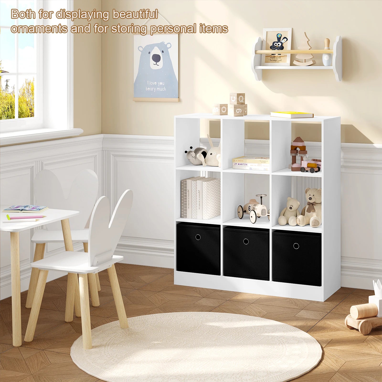 Étagère cube bois massif -