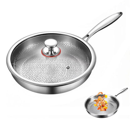 Poêle inox pour induction et cuisine tradition comme gastronomique -