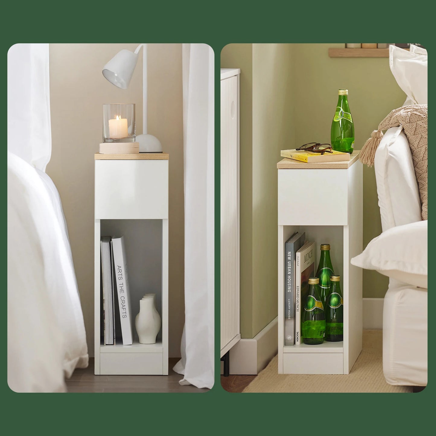 Table de chevet 2 pièces ensembles pour chambre de couple -