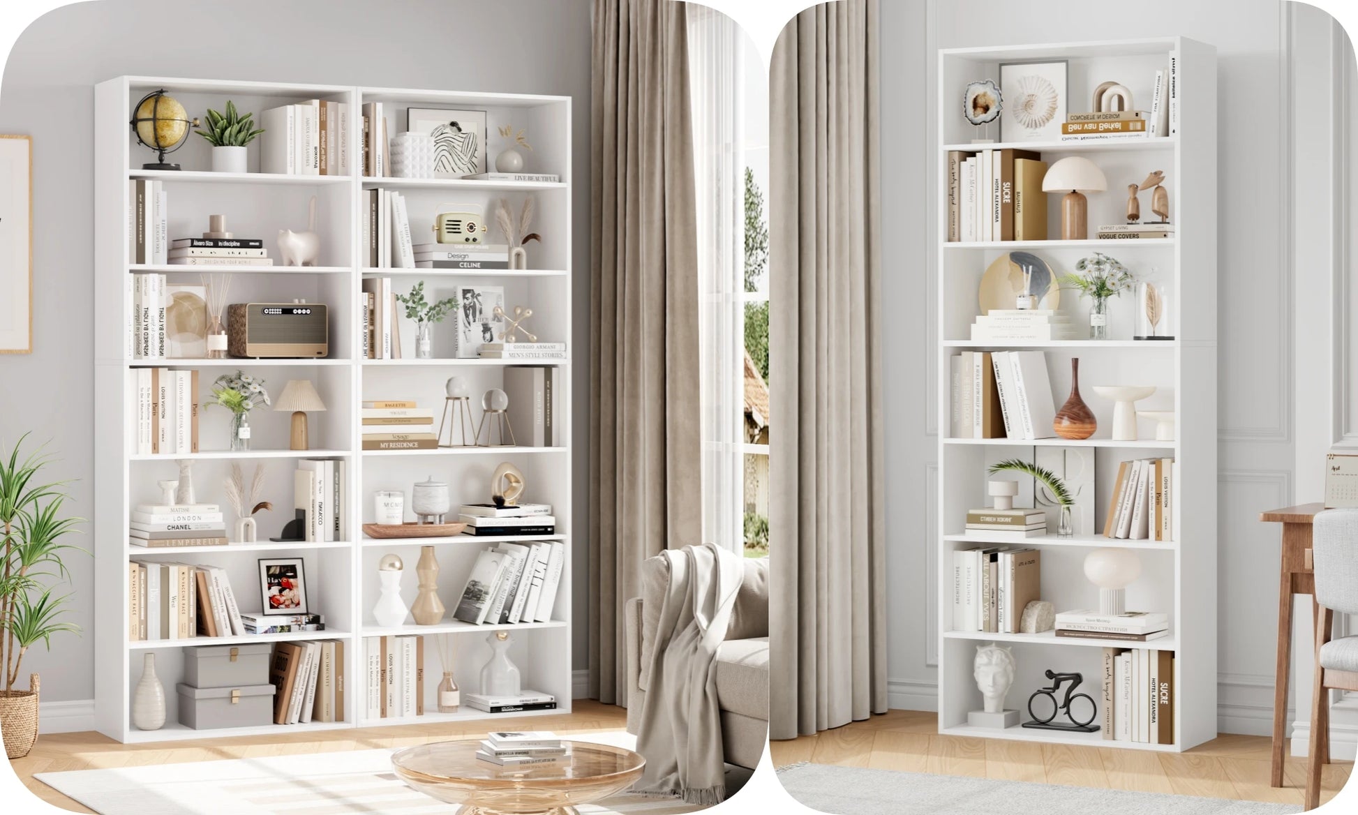 Étagère livre originale et moderne 60x23.5x209.5 cm -