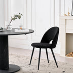 Chaise salle à manger lot de 4 à dossier creux -