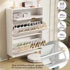 Meuble à chaussure motif ondulé 80x24x118.5cm -