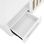 Table basse bois et blanc scandinave 105x50x40 cm- -