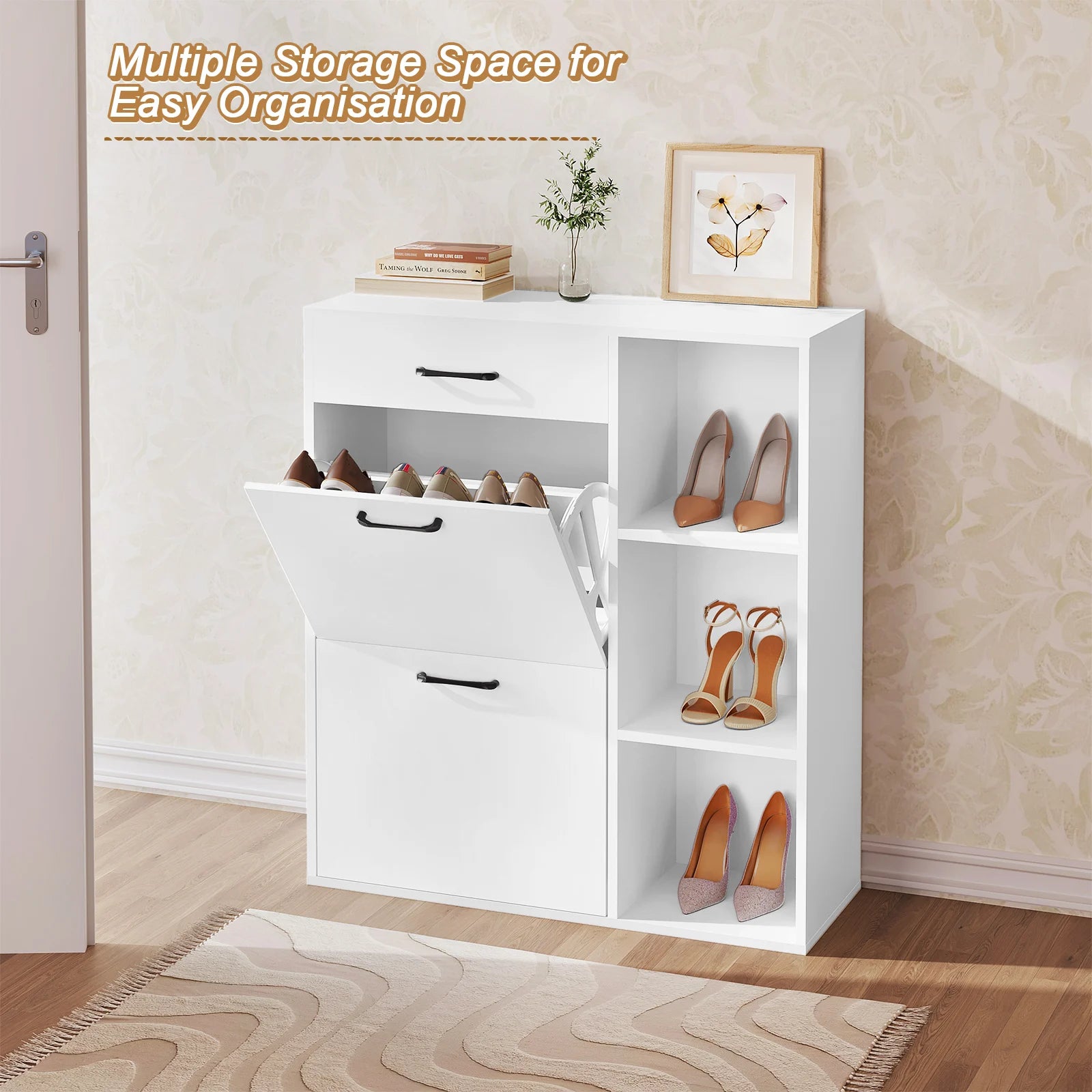 Meuble à chaussure moderne blanc -