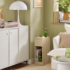 Table de chevet naturel étroite en bois -