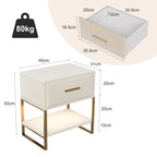 Table de chevet rustique - lot de 2 pièces -