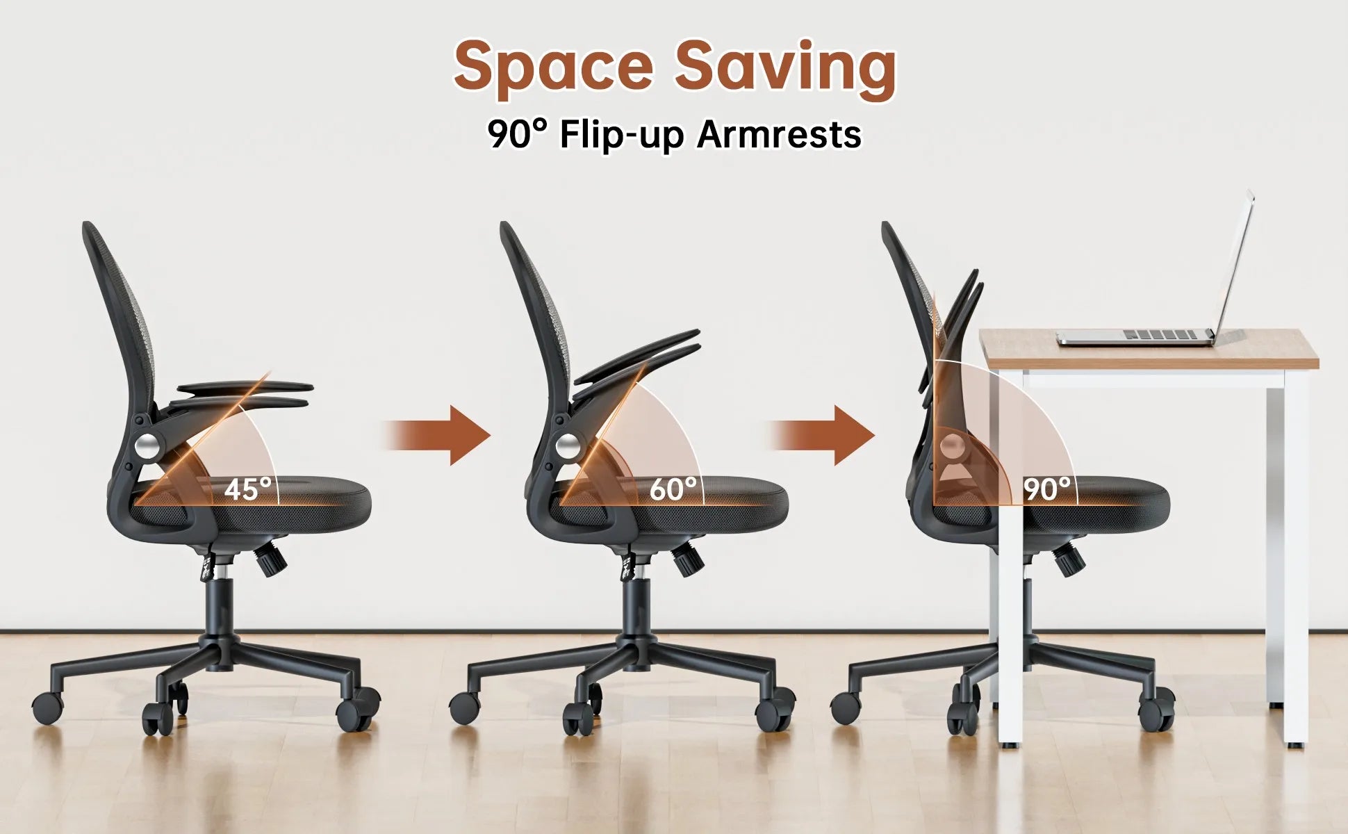 Chaise de bureau industriel ergonomique à taille moyenne -