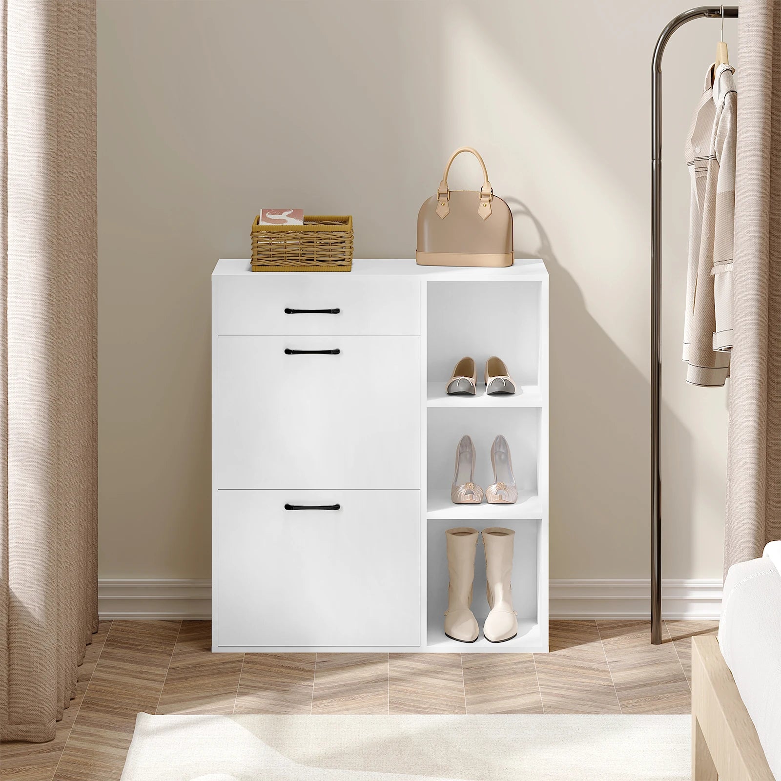 Meuble à chaussure moderne blanc -